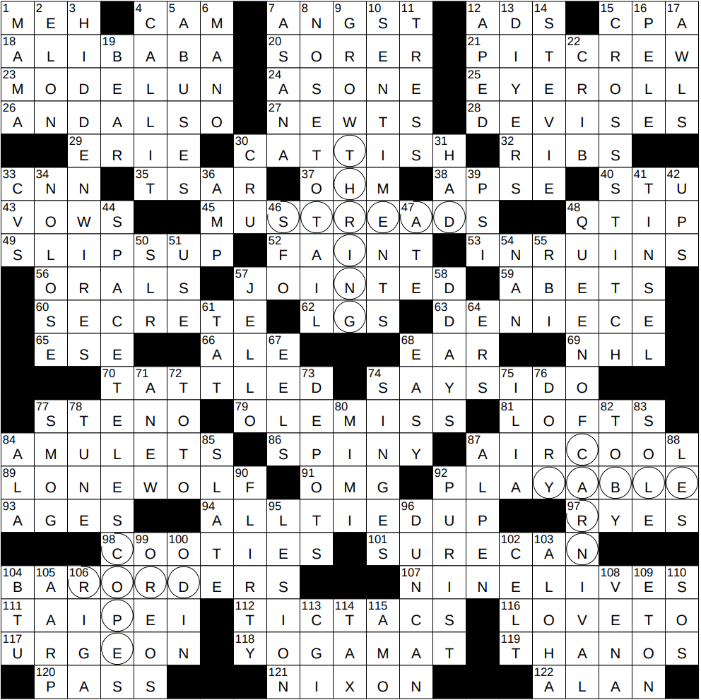 0112 25 NY Times Crossword 12 Jan 25 Sunday NYXCrossword