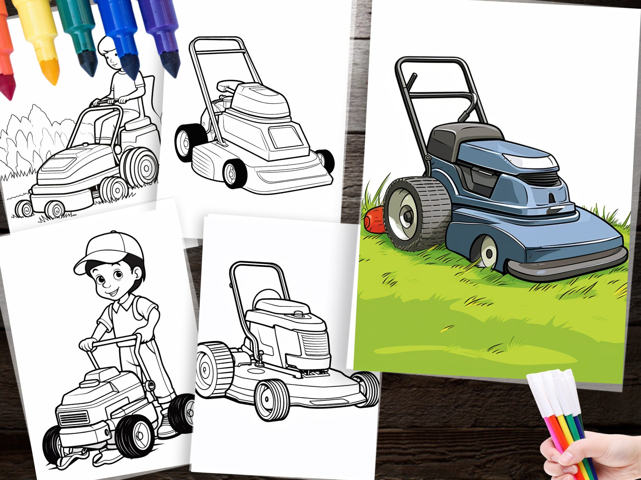 150 Lawn Mower Coloring Page For Kids U0026 Adults Printable Outdoor Activity Sheets DIY Garden Art Relaxing Pastime Instant Download PDF Etsy