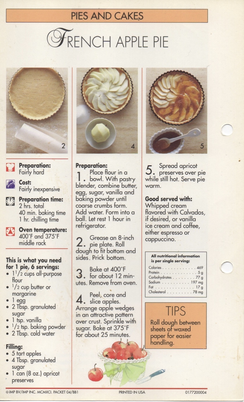 16 8 French Apple Pie Simply Delicious The Cookbook Project 16 8 French Apple Pie Simply Delicious The Cookbook Project