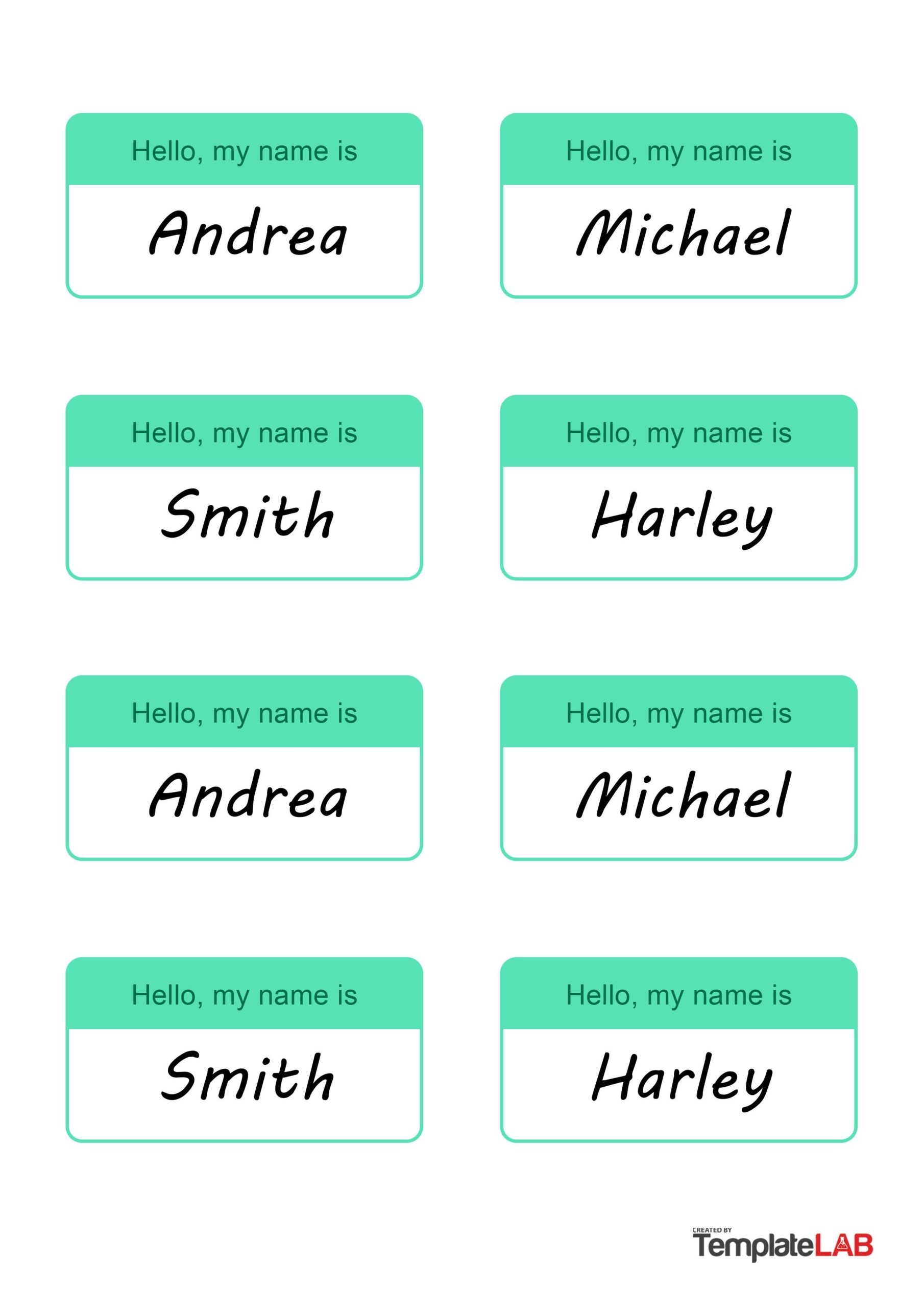 19 Editable Name Tag U0026 Name Badge Templates Free 