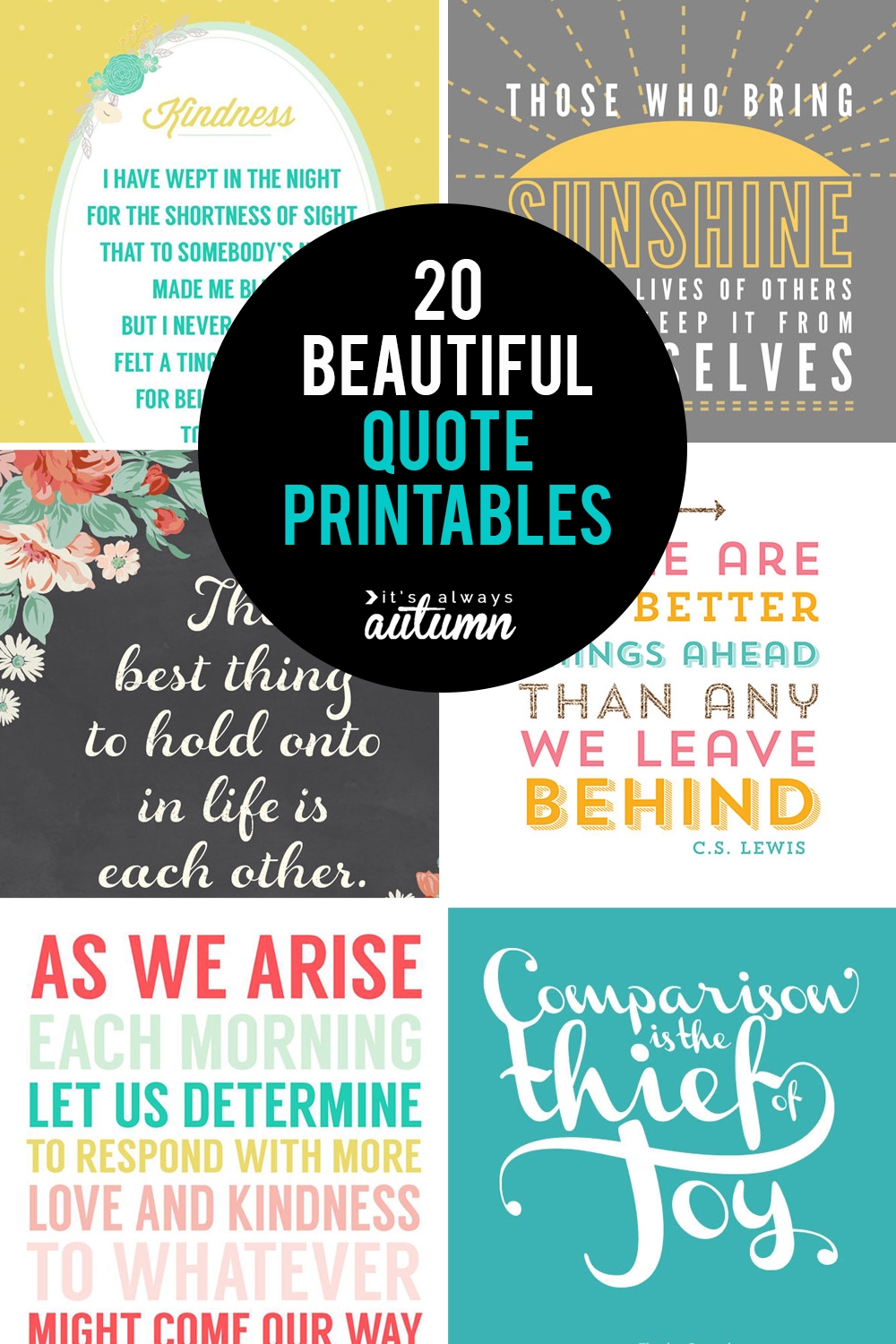 20 Gorgeous Printable Quotes Free Inspirational Quote Prints Worksheets Library