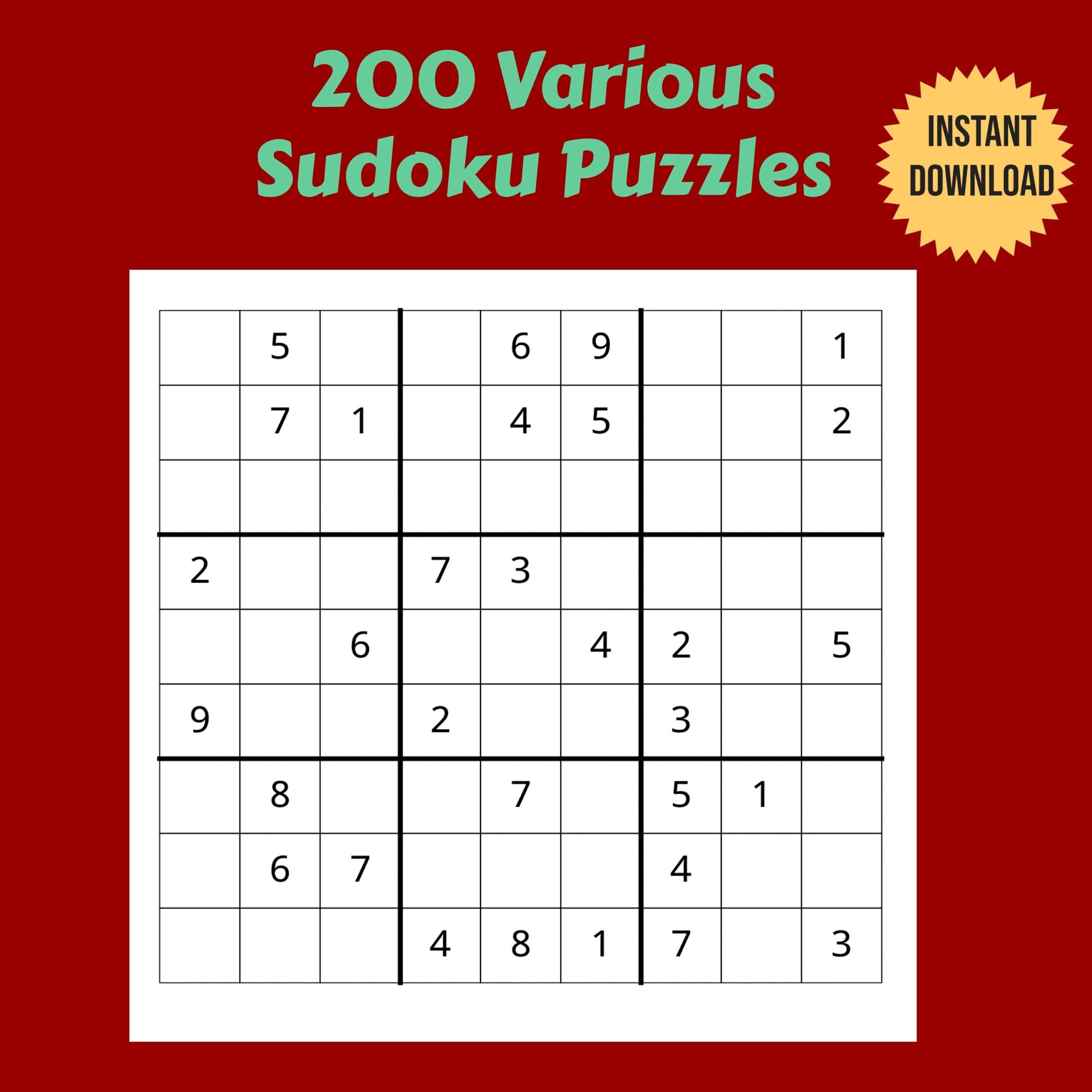 free printable sudoku