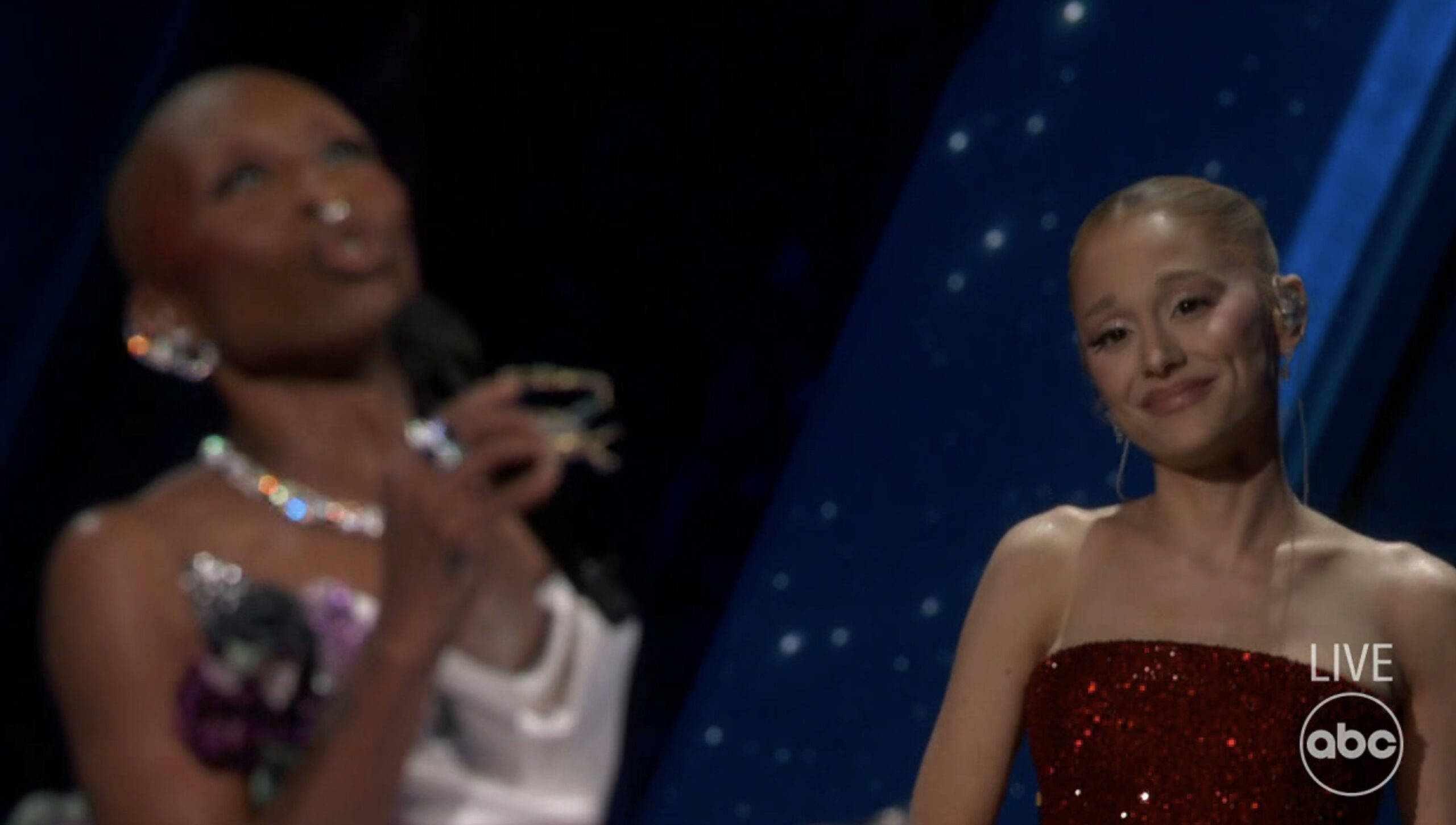 2025 Oscars Ariana Grande Cynthia Erivo Perform Defying Gravity 