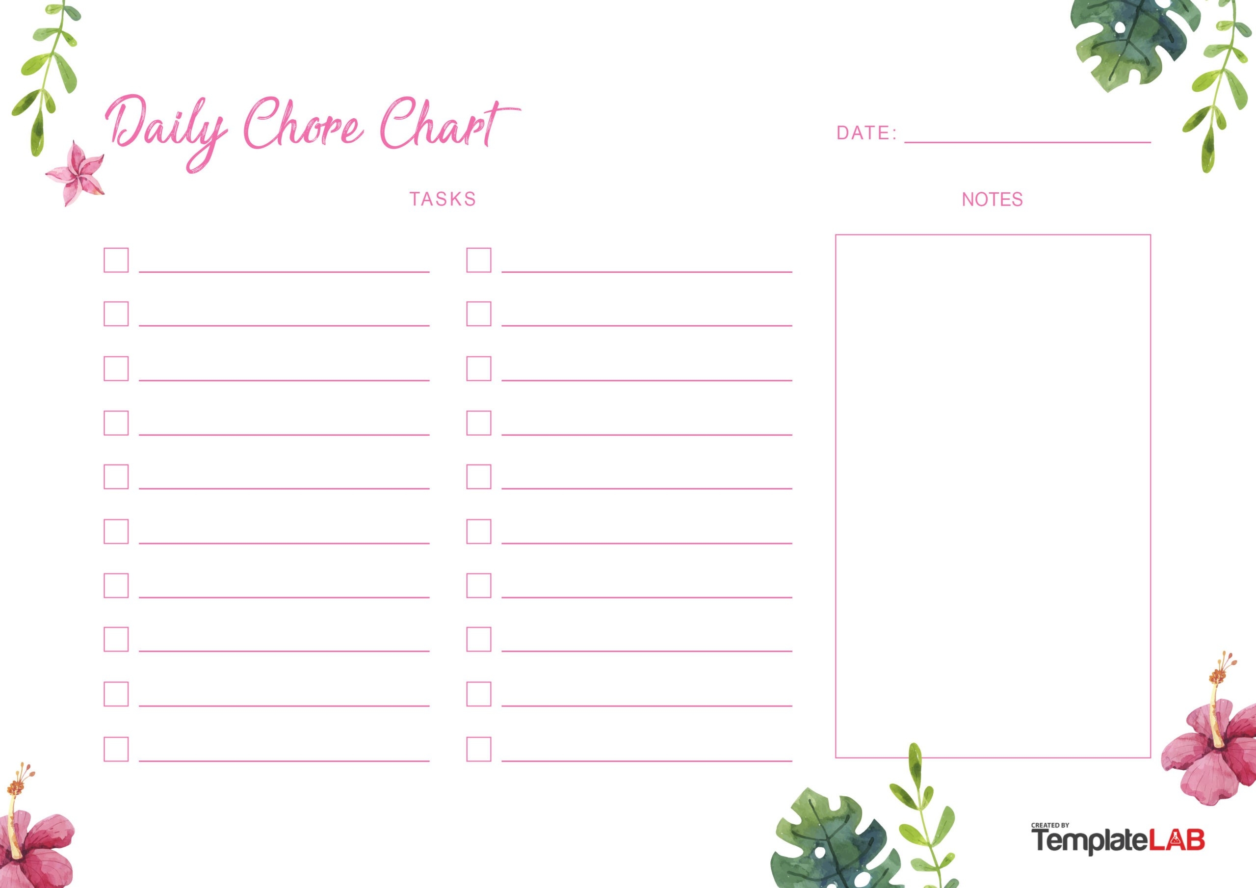 23 FREE Chore Chart Templates For Kids TemplateLab