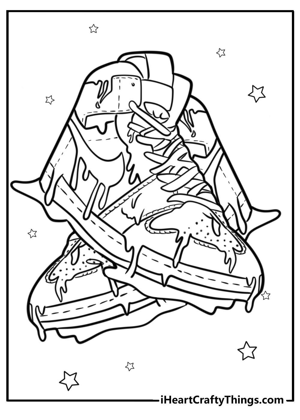 free printable coloring sheets sneakers