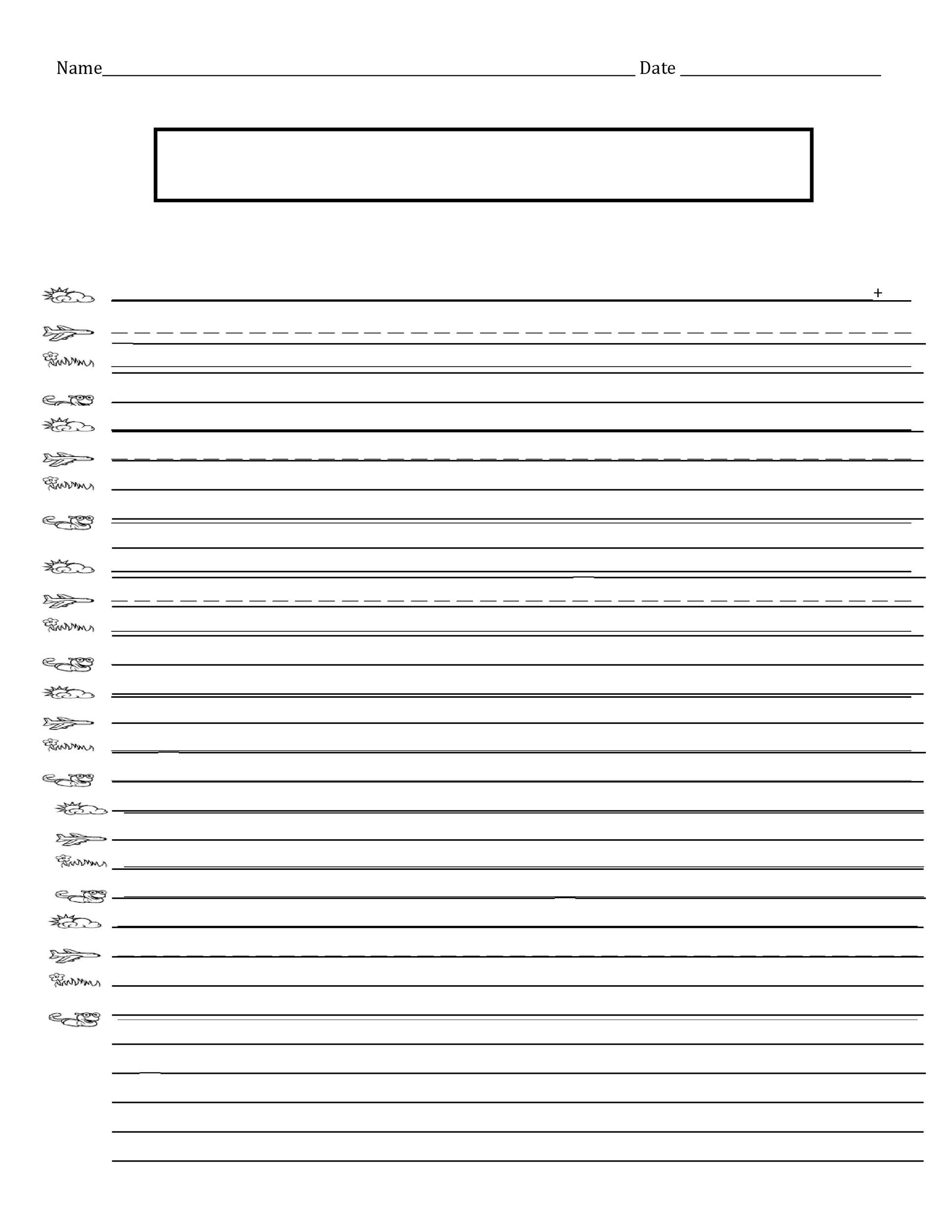 free printable notebook lined paper