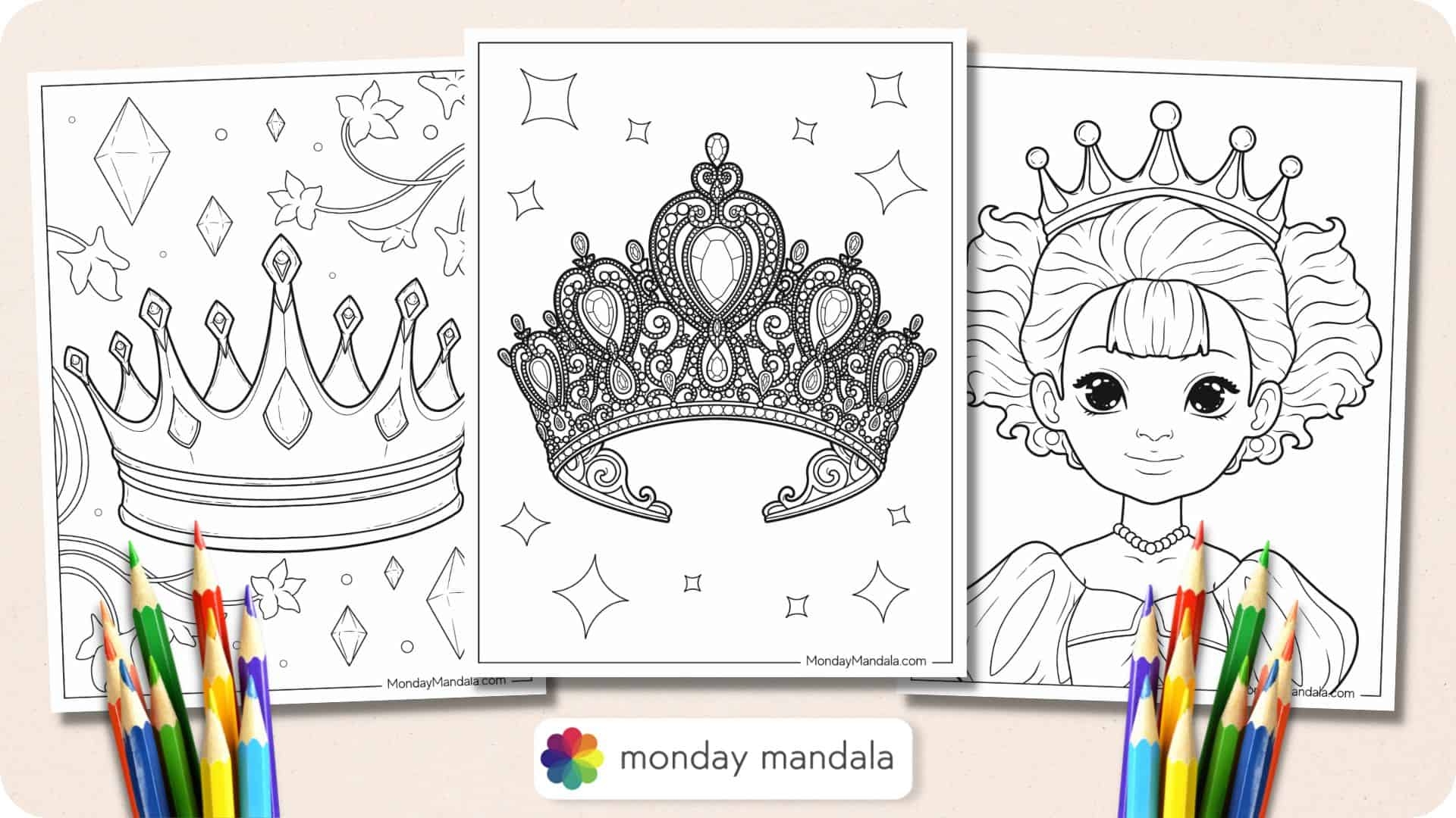 37 Crown Coloring Pages Free PDF Printables 