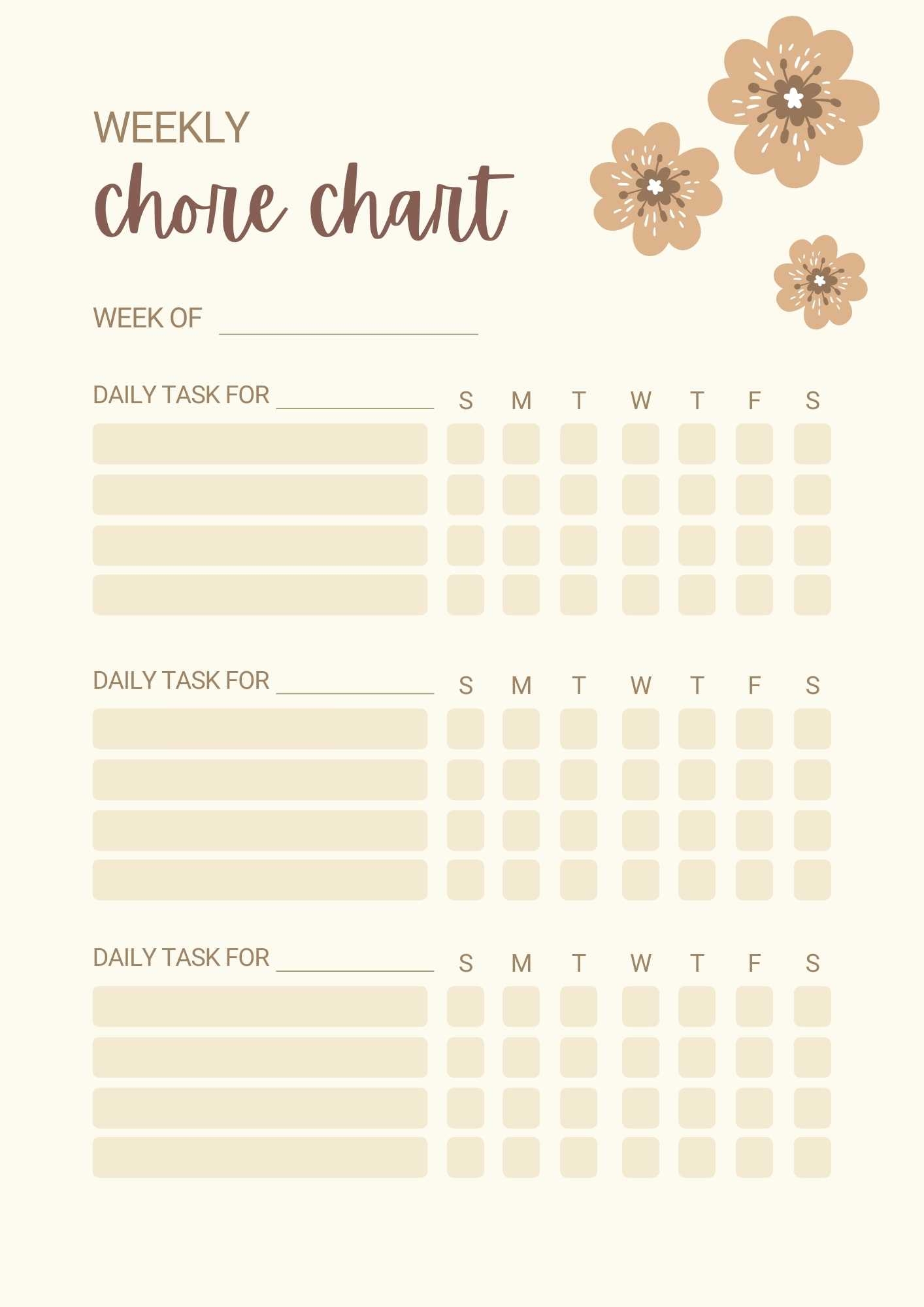 5 Best Chore Chart Templates For Multiple Kids 2025 Milwaukee 