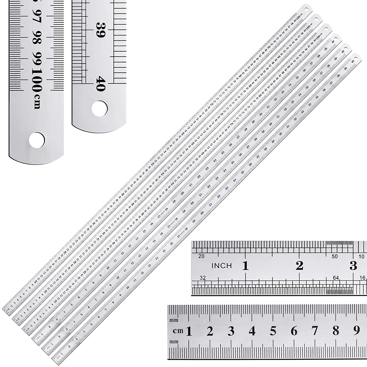 6 Pieces Large Stainless Steel Ruler Metal Yard Stick Rule Measuring 1 Meter 40 EBay 6 Pieces Large Stainless Steel Ruler Metal Yard Stick Rule Measuring 1 Meter 40 EBay