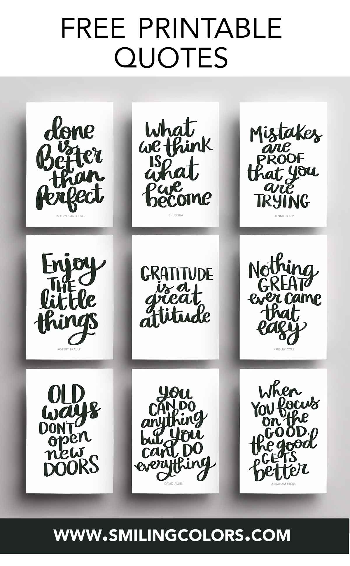 9 Free Printable Quotes To Motivate You Smiling Colors