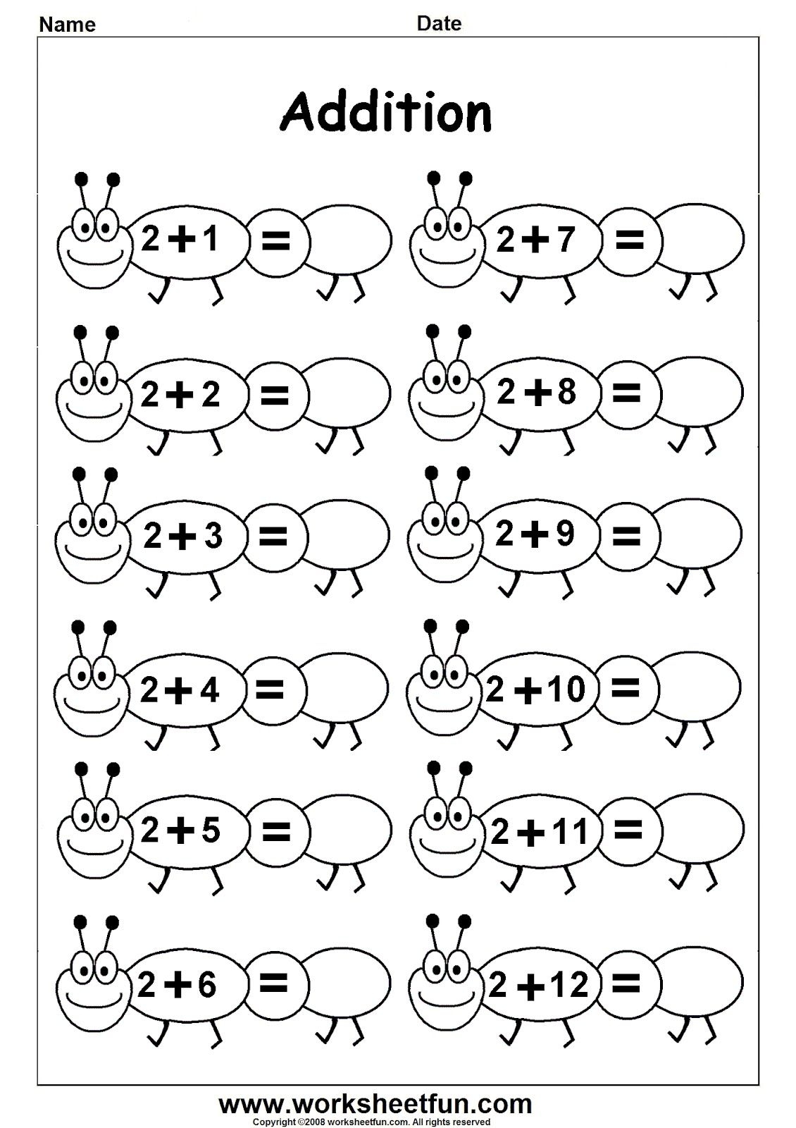 free printable kindergarten math worksheets