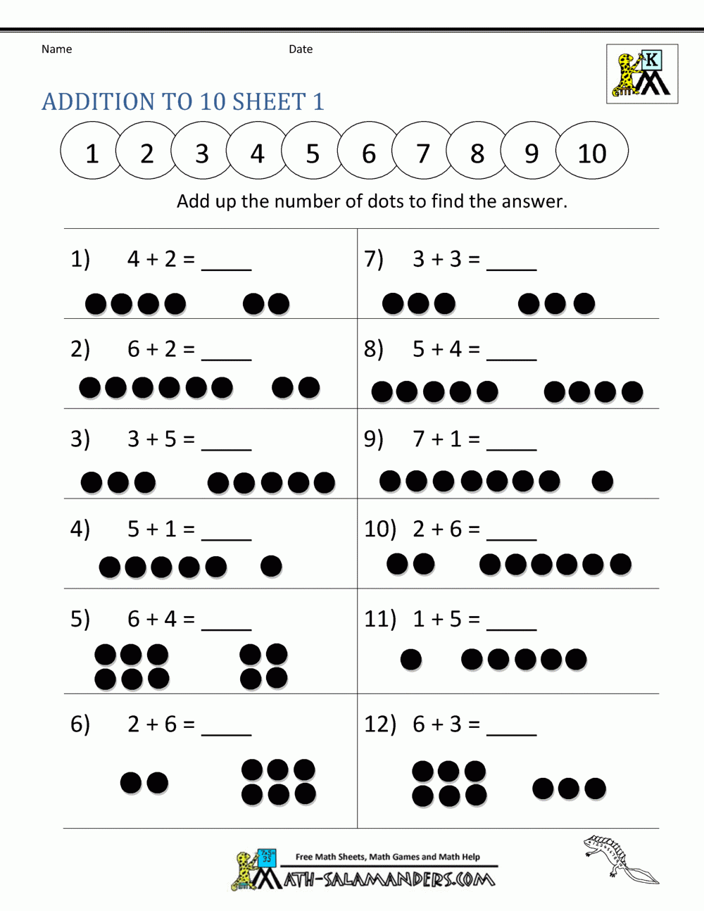 free printable addition and subtraction worksheets
