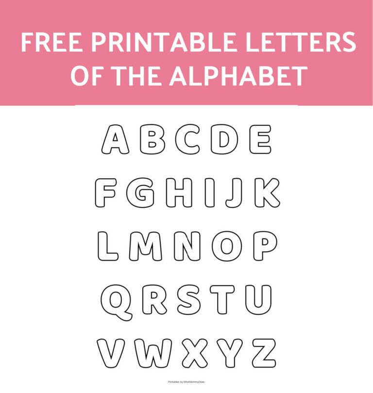 Alphabet Stencil Printable Printable Party Favors