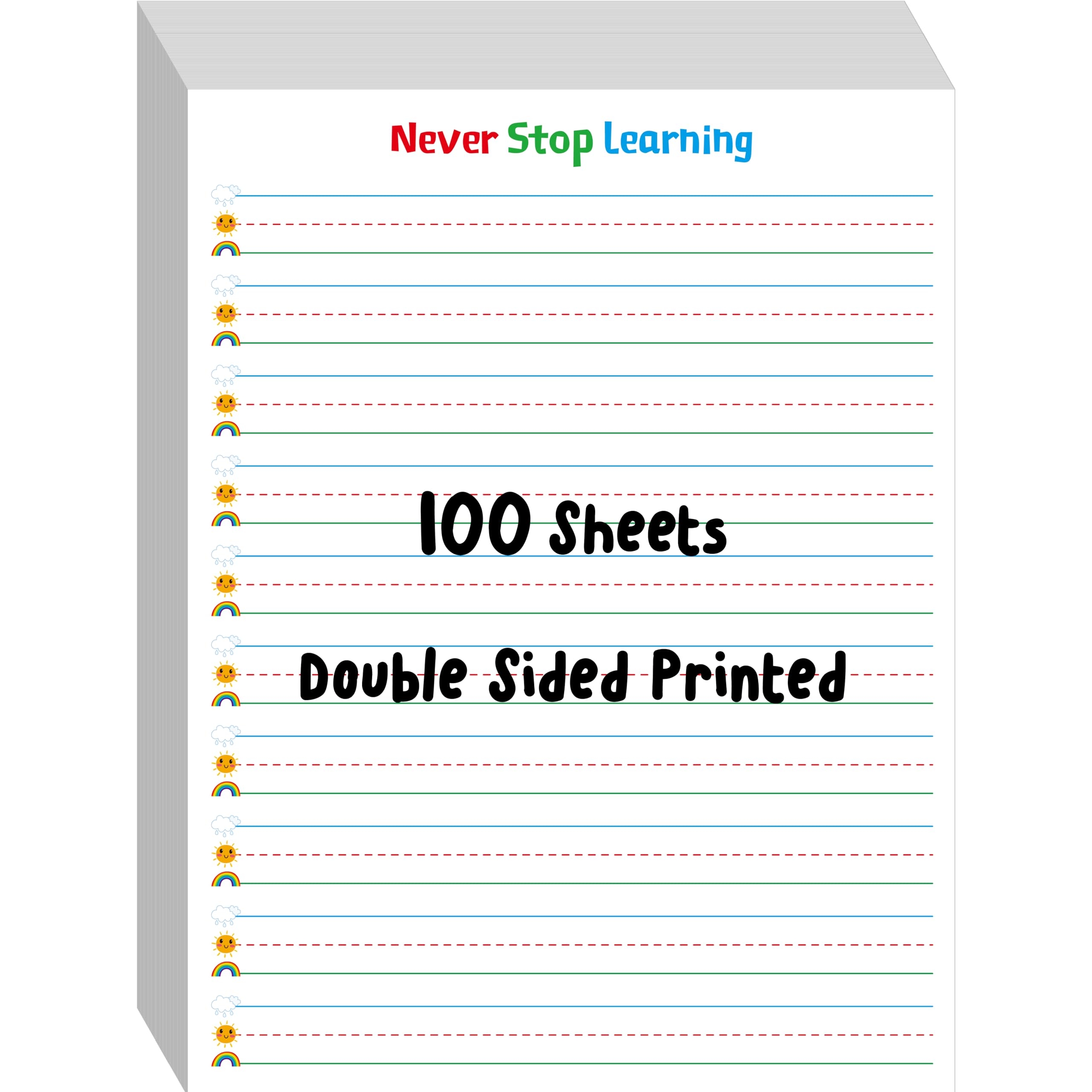 Amazon 100 Sheets Ruled Writing Paper Double Sided Printing 