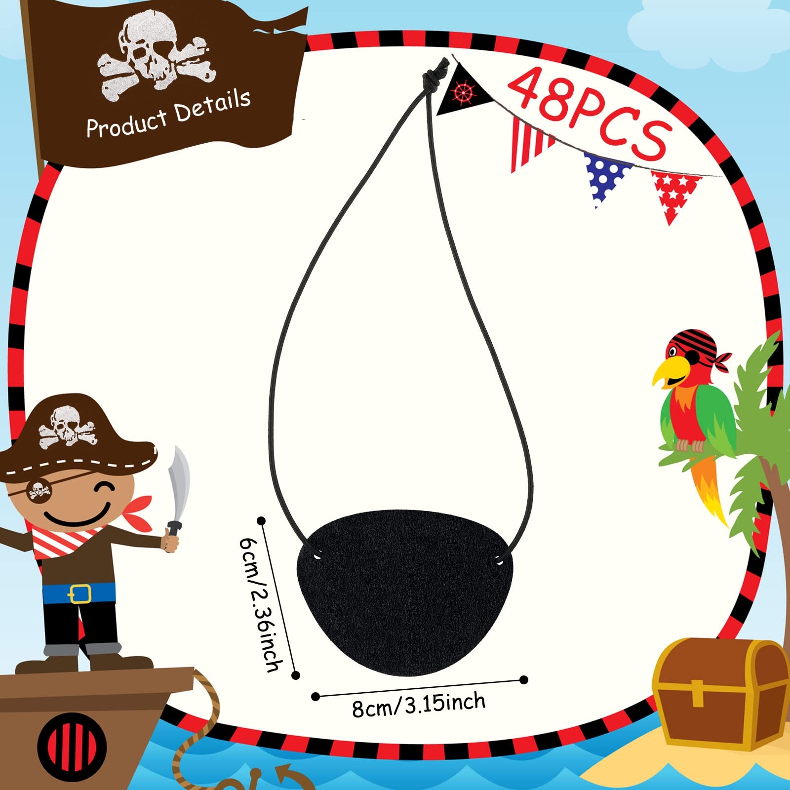 Amazon 48 Pieces Pirate Eye Patches Pirate Eye Patches For 
