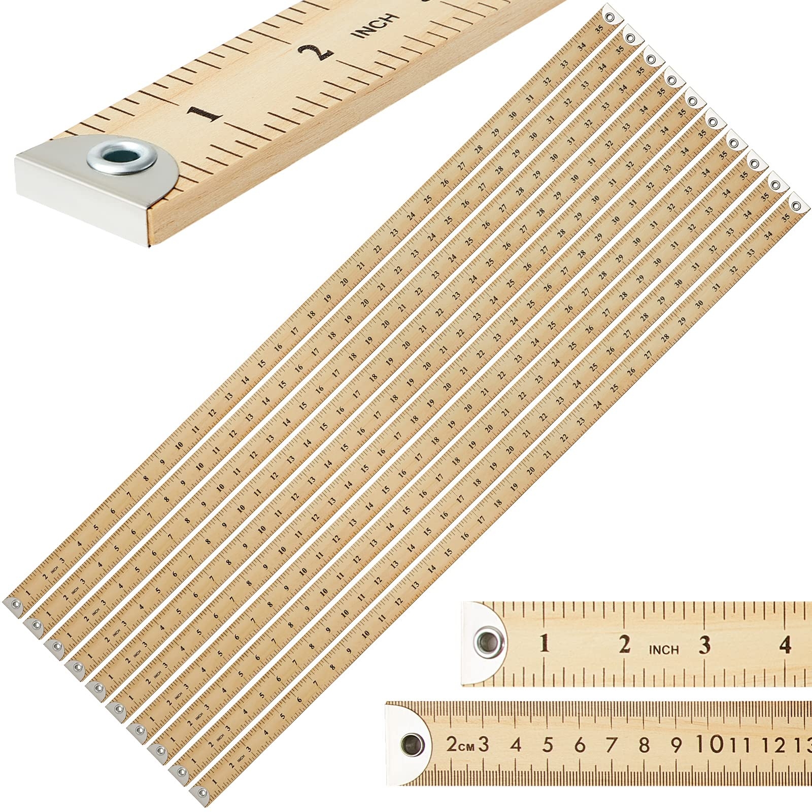 Amazon Hoteam 10 Pcs Heavy Duty Wooden Yardstick 36 Inches 