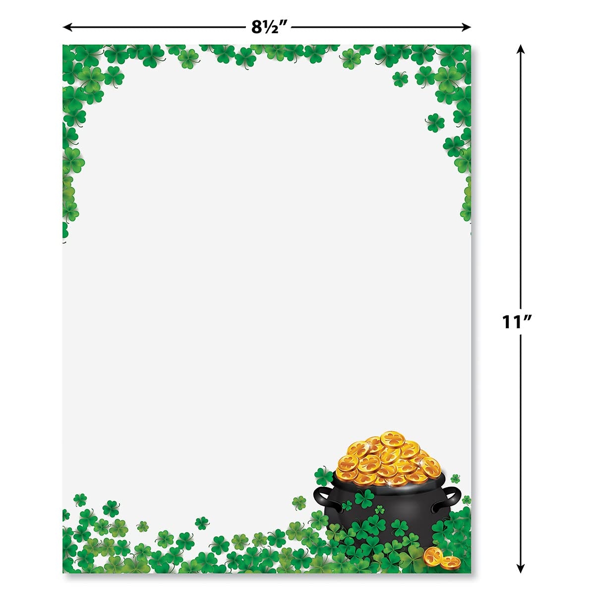 Amazon Shamrock Stationary Letter Paper With Green Clover  Amazon Shamrock Stationary Letter Paper With Green Clover