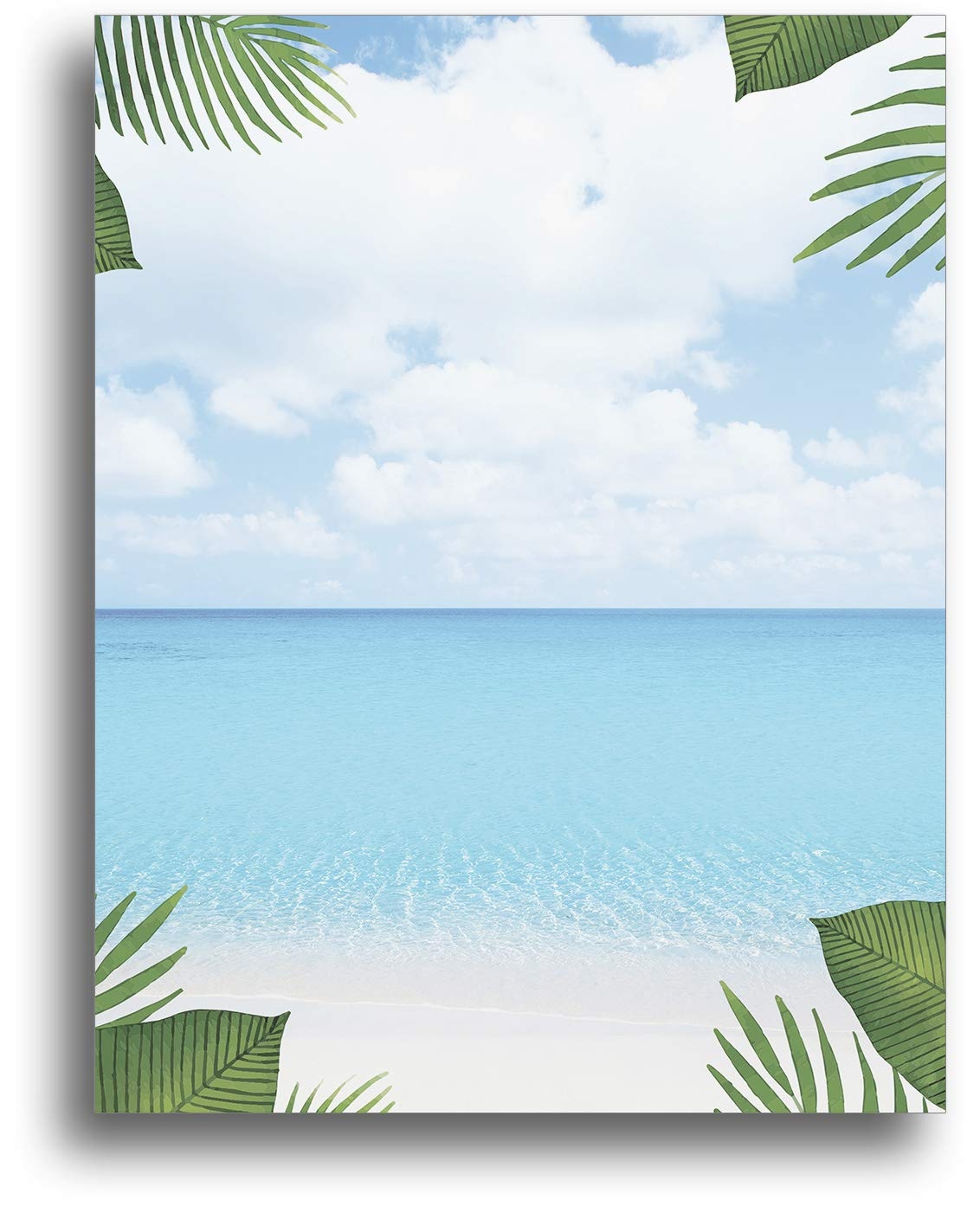 Amazon Tropical Beach Stationery Paper 80 Sheets Office Products