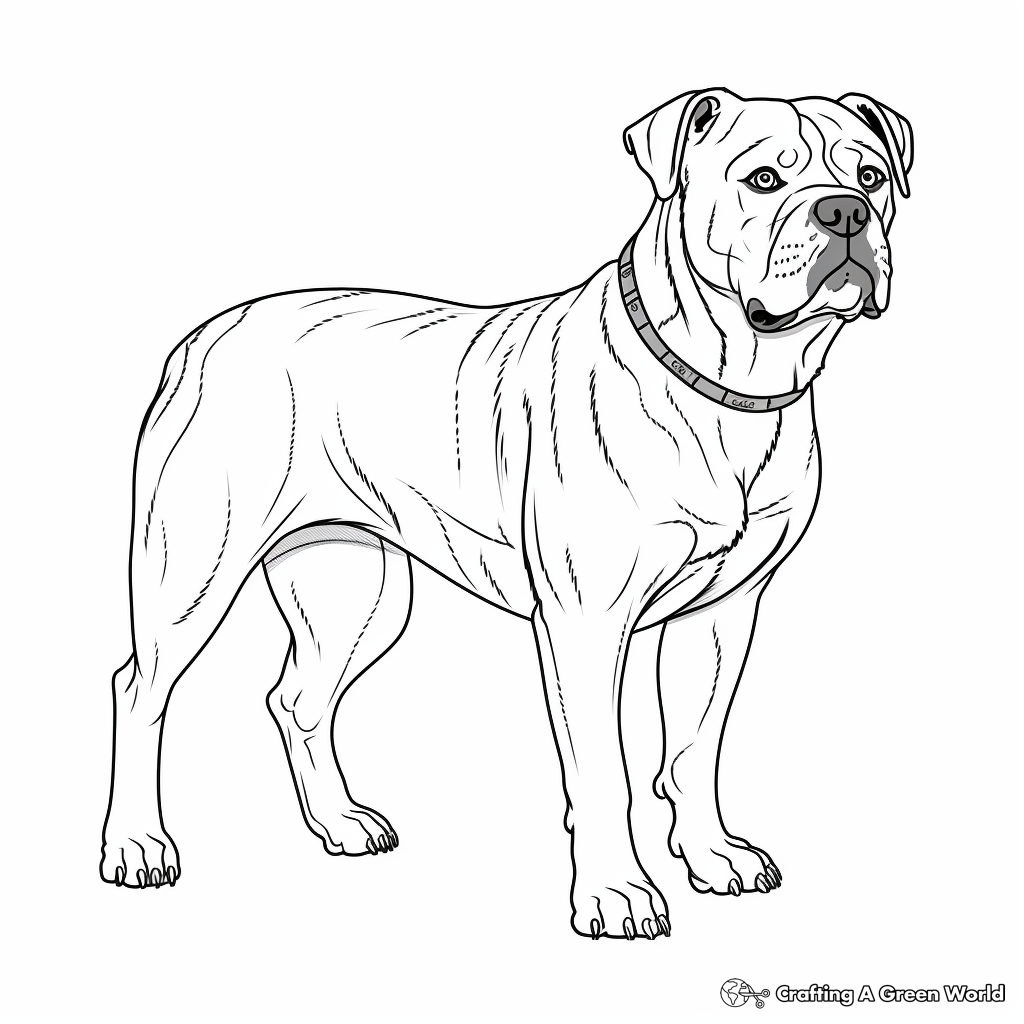American Bulldog Coloring Pages Free U0026 Printable  American Bulldog Coloring Pages Free U0026 Printable