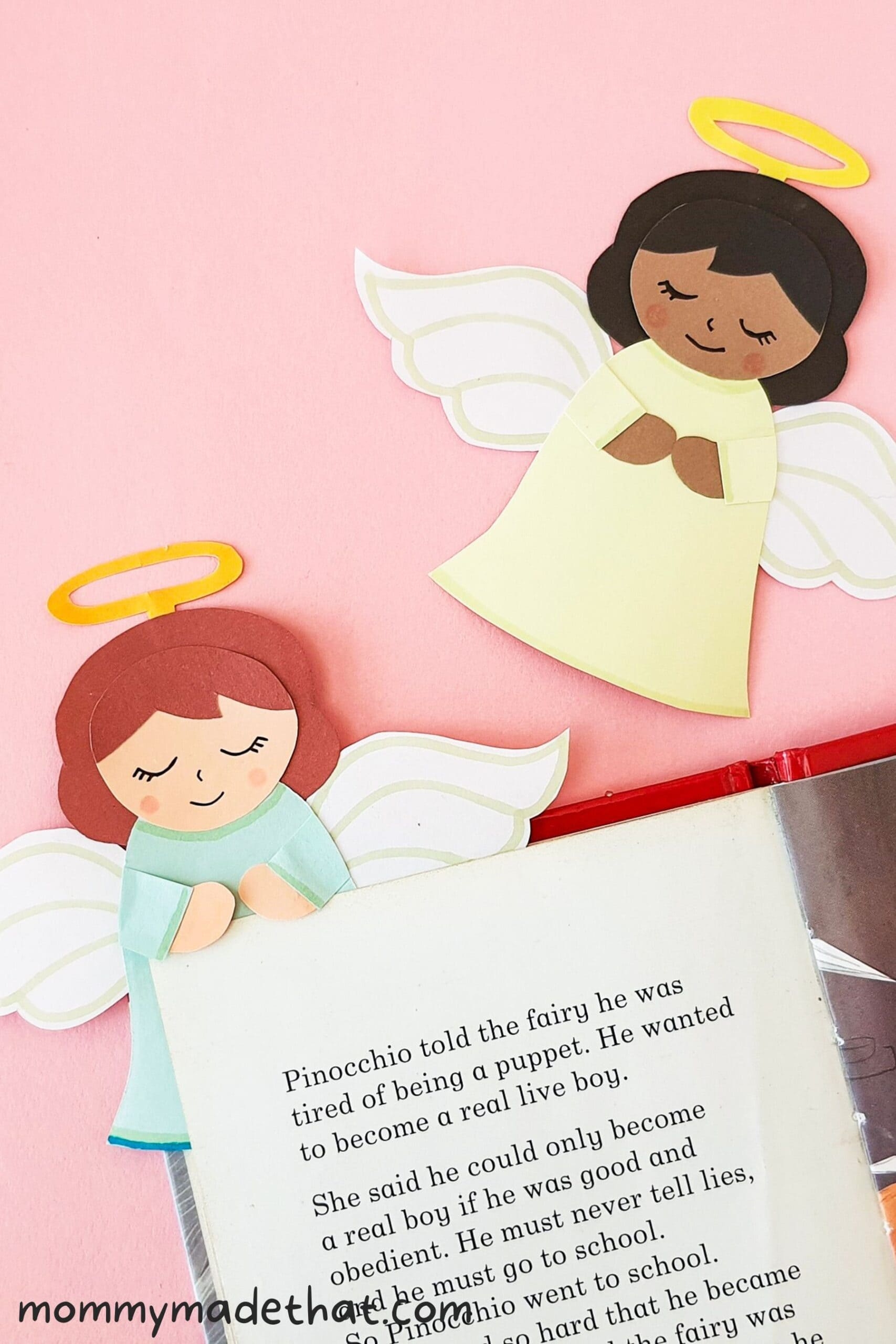 Angel Bookmark Craft Free Printable Template 
