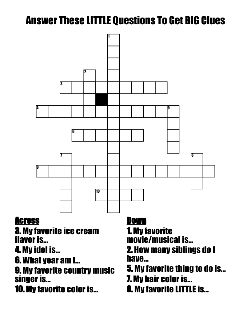 clues crossword puzzle clue