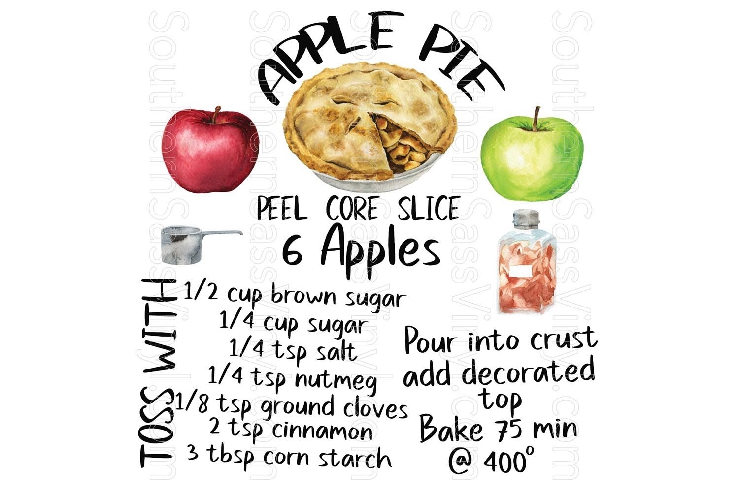 Apple Pie Recipe Ready To Print Design Apple Pie Recipe Ready To Print Design
