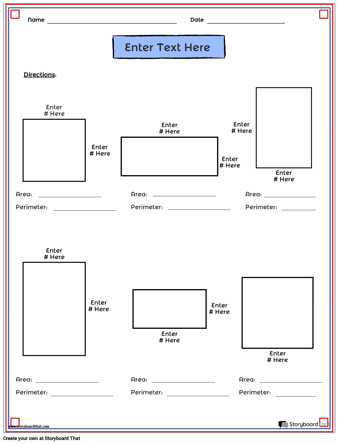 free printable math worksheets area and perimeter worksheet chart