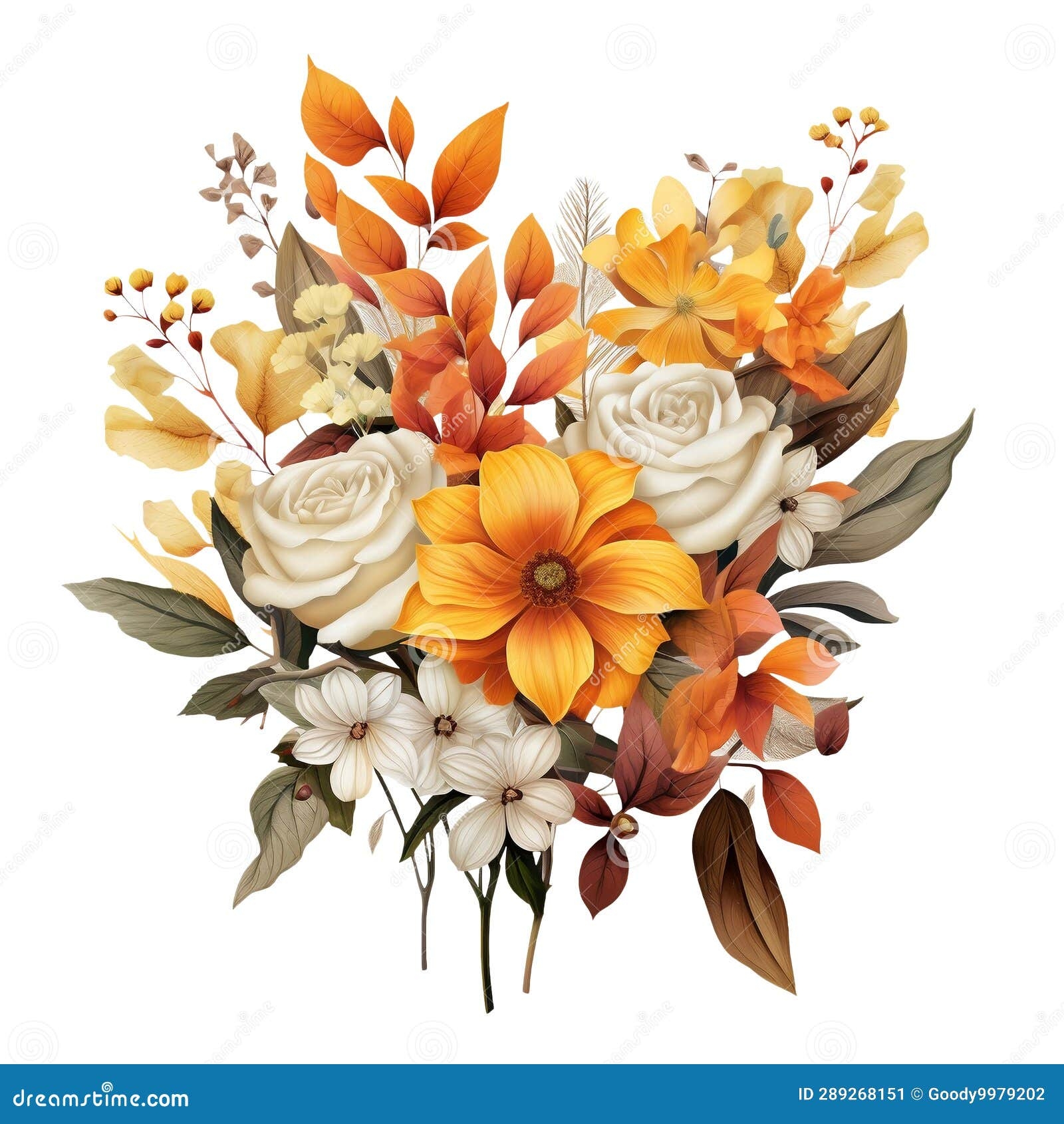 Autumn Bouquets PNG Clipart Fall Flowers Instant Download Stock Image Illustration Of Decor Themed 289268151