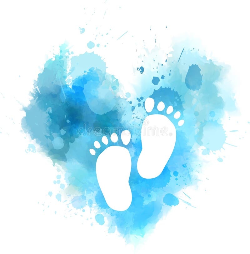 Baby Blue Footprints Stock Illustrations 755 Baby Blue 