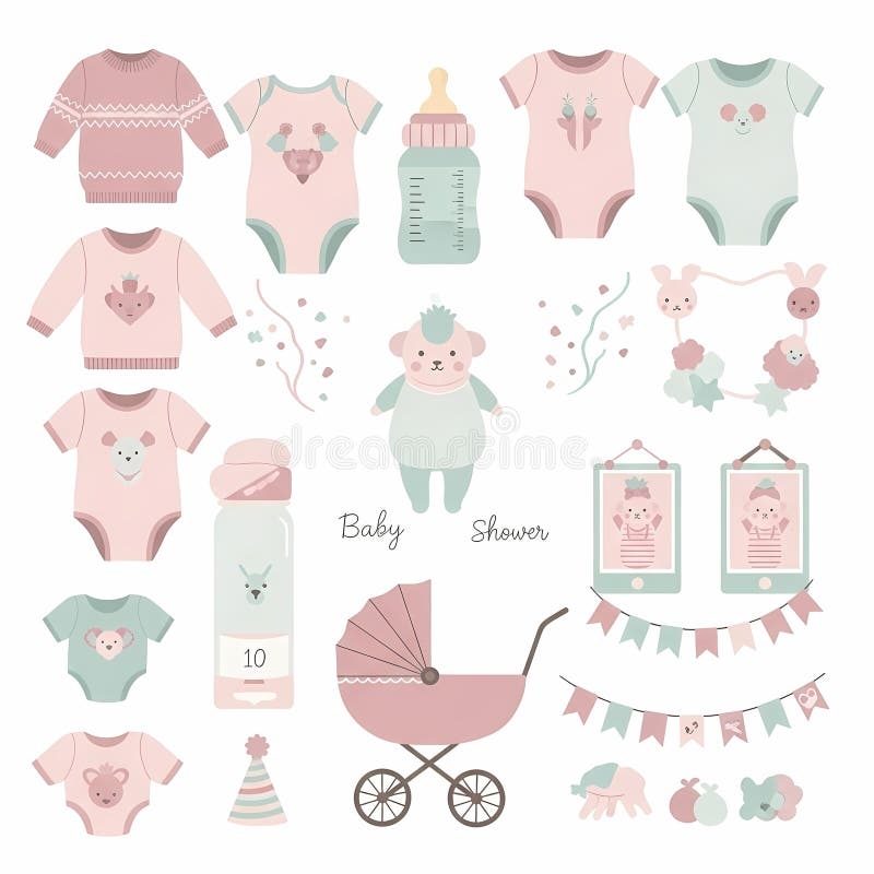 Baby Girl Shower Items Stock Illustrations 466 Baby Girl Shower Items Stock Illustrations Vectors U0026 Clipart Dreamstime
