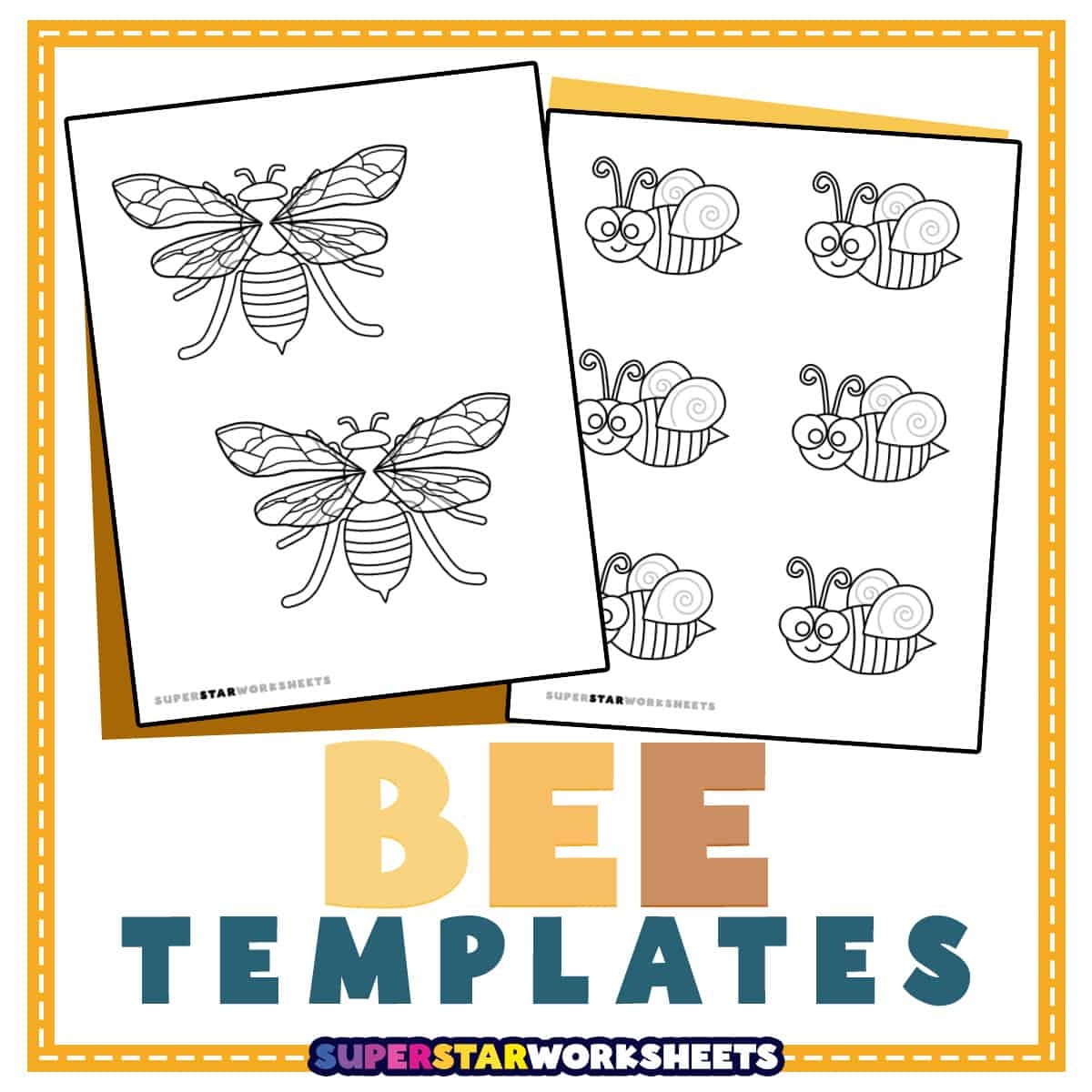 Bee Template Free Printables Superstar Worksheets Bee Template Free Printables Superstar Worksheets