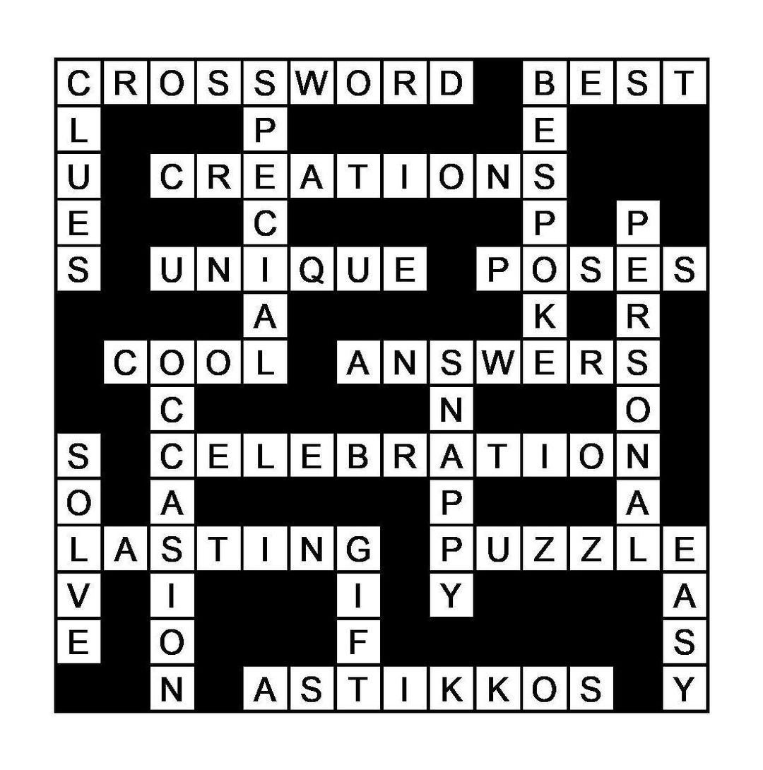 Bespoke Custom made Personalised Standard Freeform Crossword Puzzle Etsy