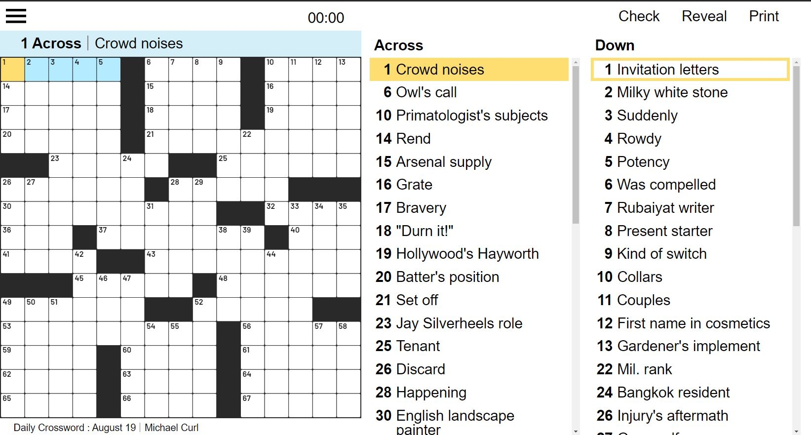 Best Daily American Crossword Free Online Game Denver Post