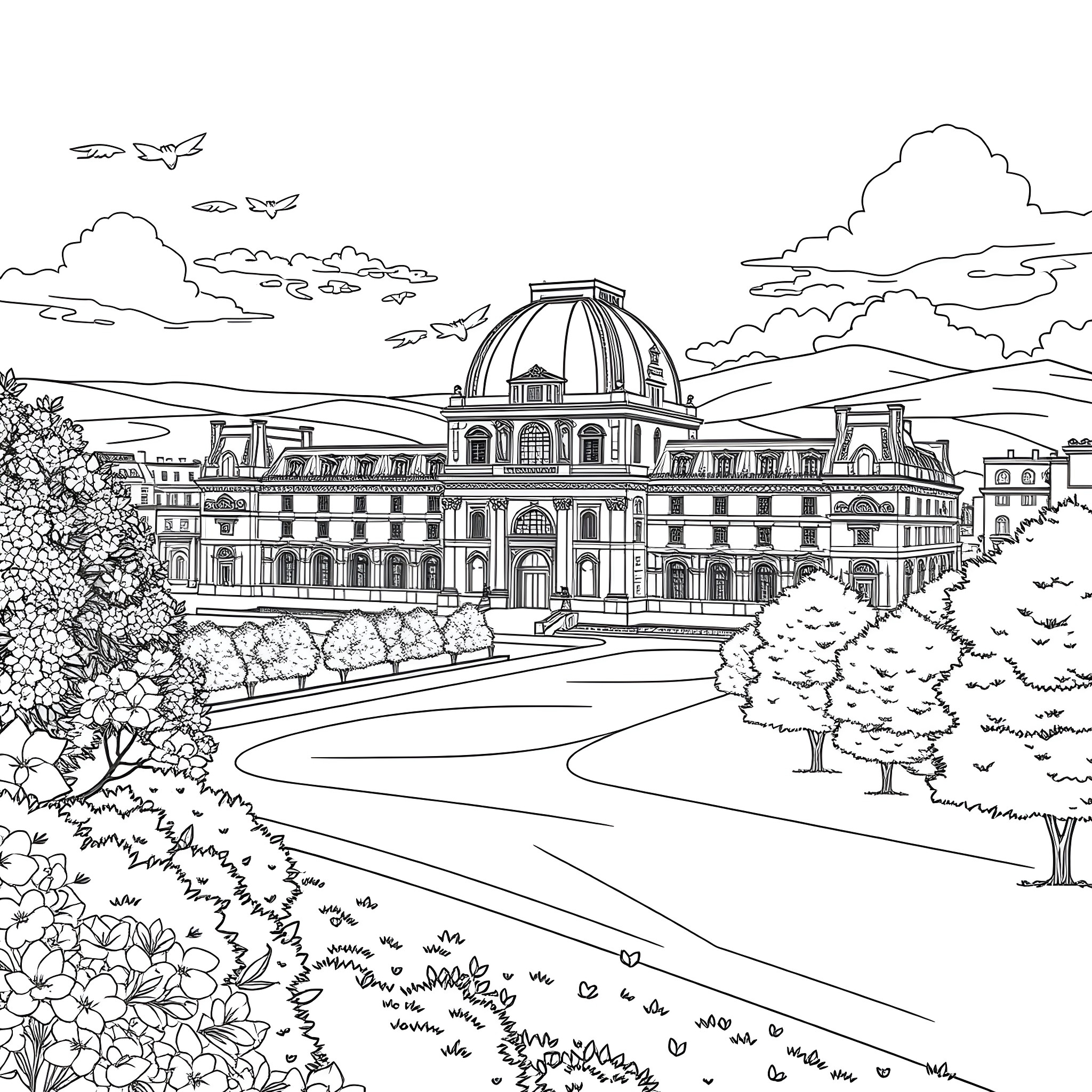 Best Louvre Museum Coloring Pages Free Printable PDF  Best Louvre Museum Coloring Pages Free Printable PDF