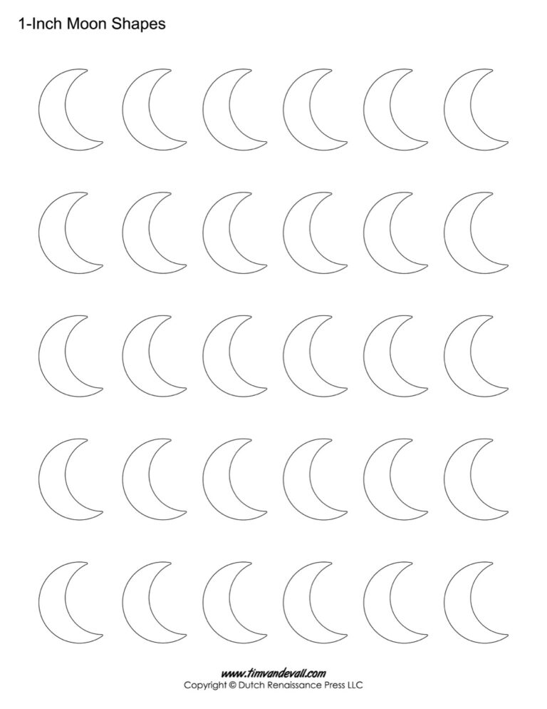 Blank Moon Templates Printable Moon Shapes