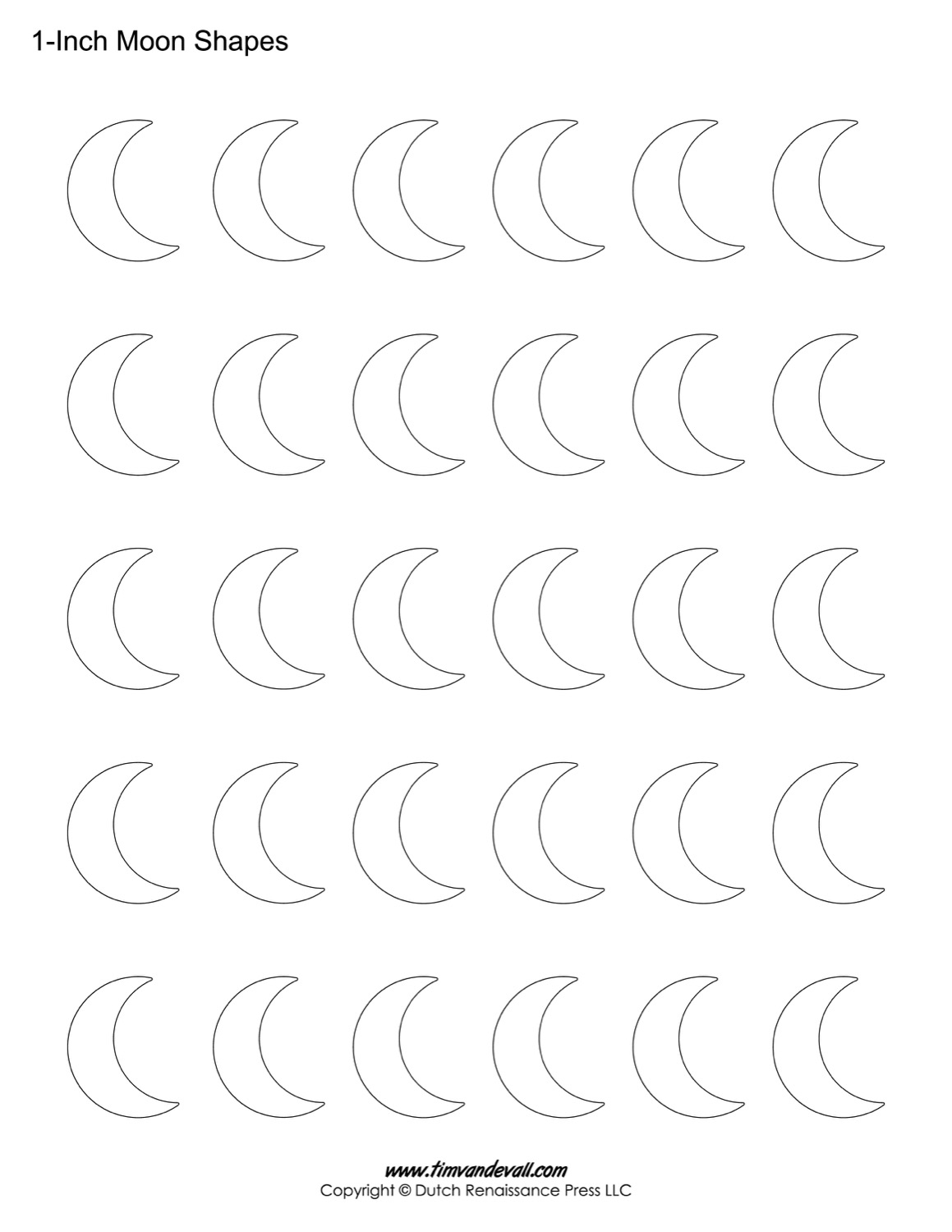 Blank Moon Templates Printable Moon Shapes Blank Moon Templates Printable Moon Shapes