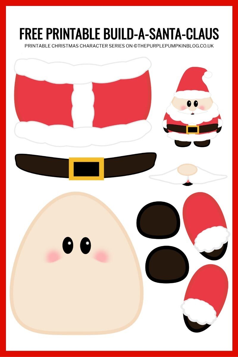 Build A Santa Printable Free Printable Paper Santa Template  Build A Santa Printable Free Printable Paper Santa Template