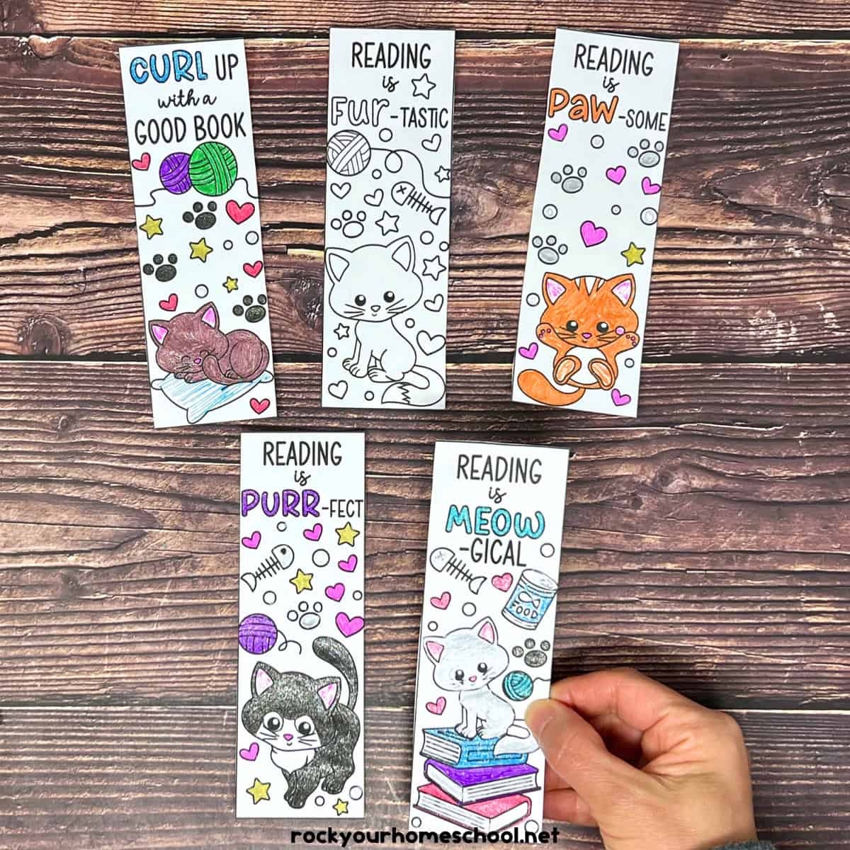 Cat Bookmarks To Color Cute Ways To Enjoy Reading Free Rock Your Homeschool