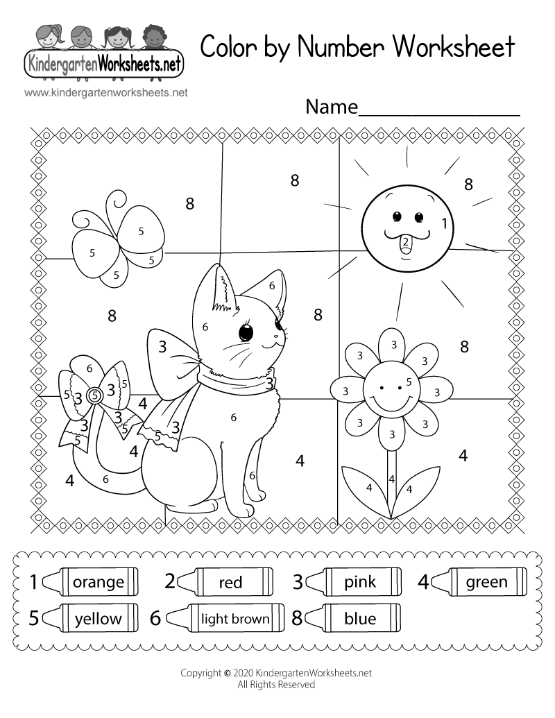 color by numbers printable