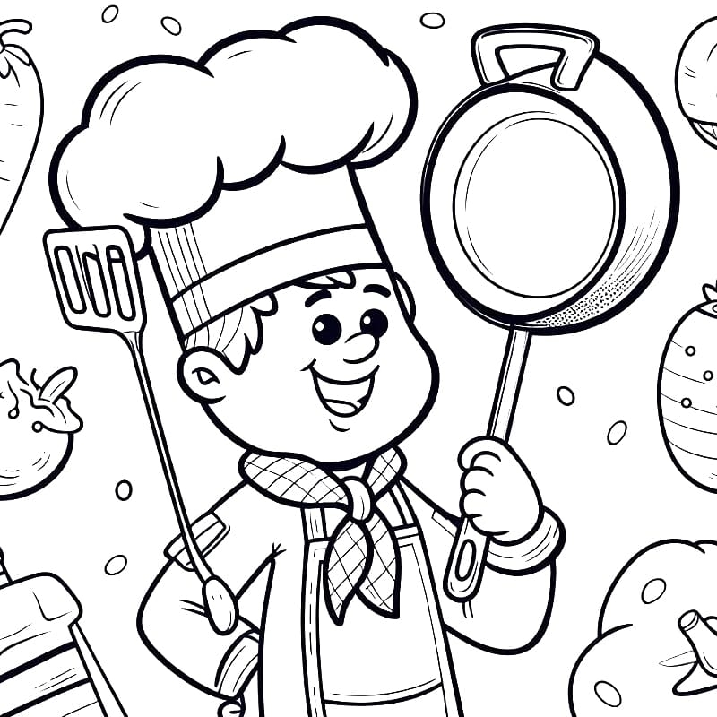 Chef Printable For Kids Coloring Page Download Print Or Color Online For Free Chef Printable For Kids Coloring Page Download Print Or Color Online For Free