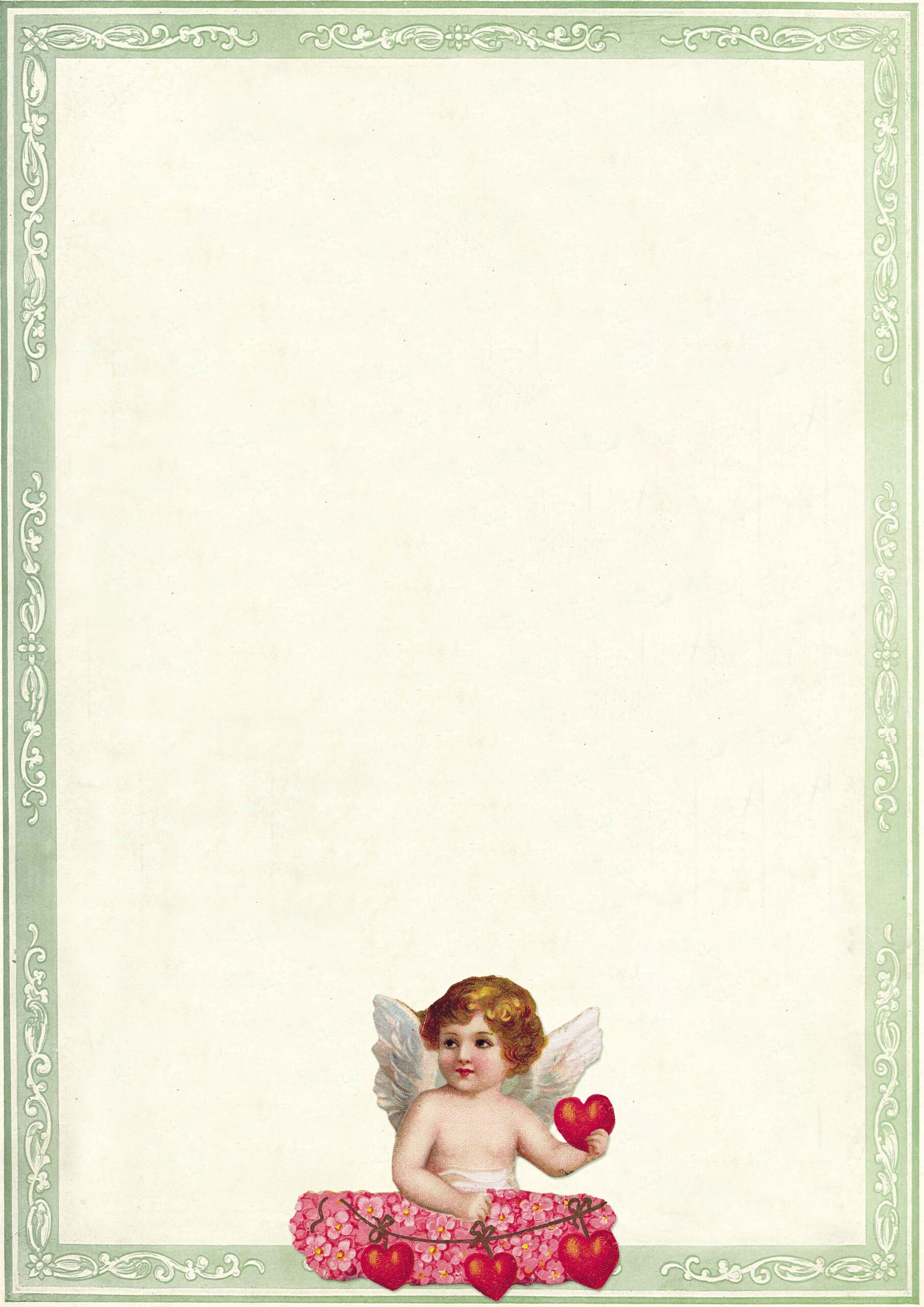 Cherub Love Letters Free Printable Stationery Set Wings Of Whimsy