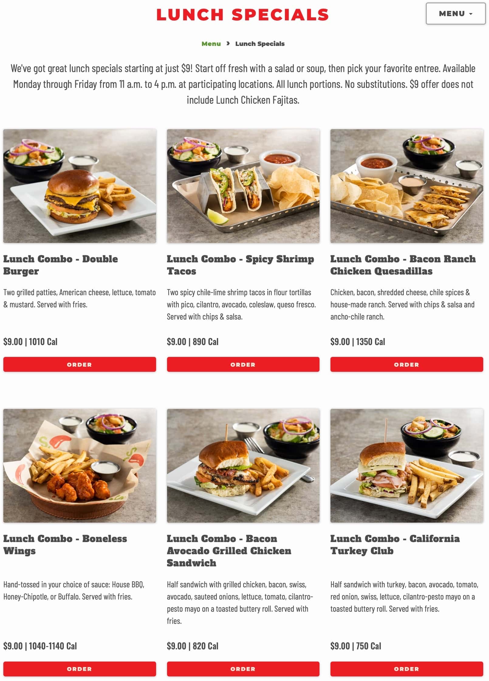Chilis Menu Printable Printable Party Favors