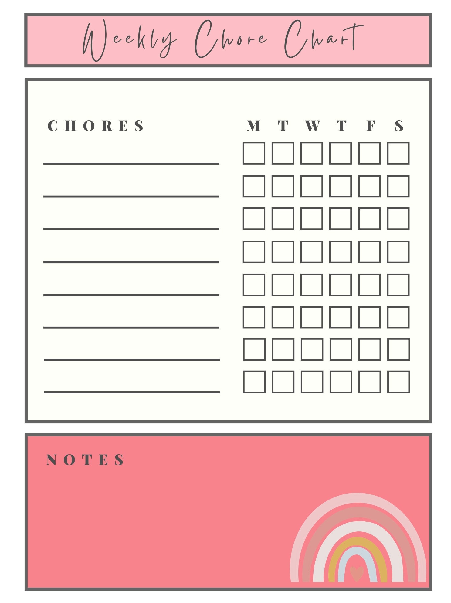 free printable chore charts red office task list