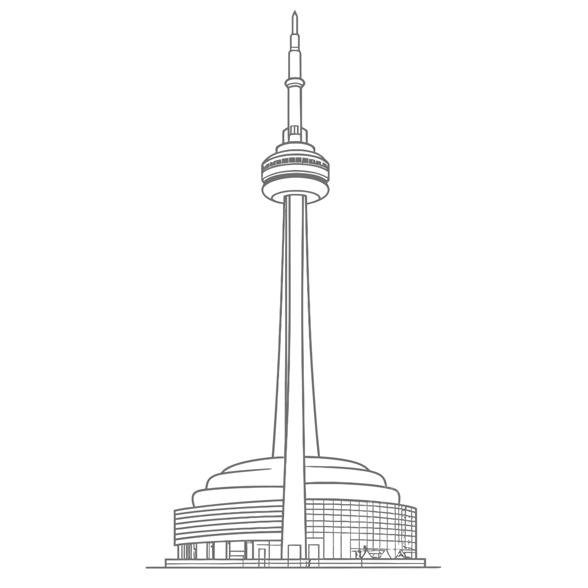Cn Tower Coloring Page PNG Transparent Images Free Download Vector Files Pngtree