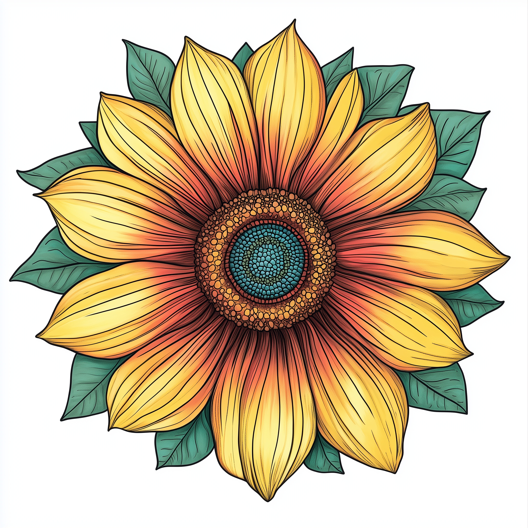 Color Page Sunflower Coloring Page Coloring Pages Mimi Panda