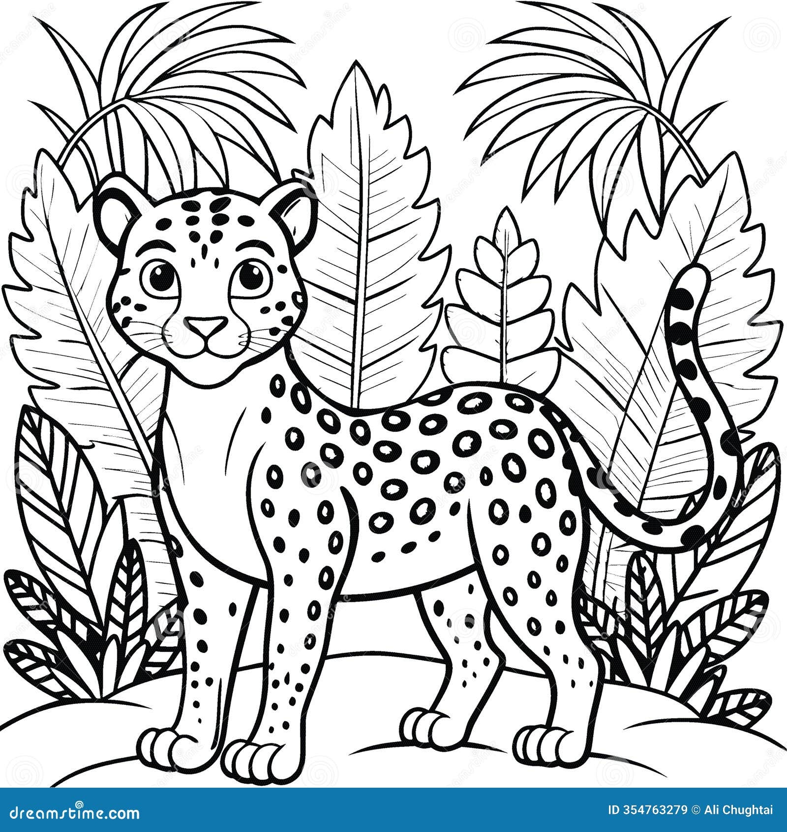 free printable coloring book cheetah