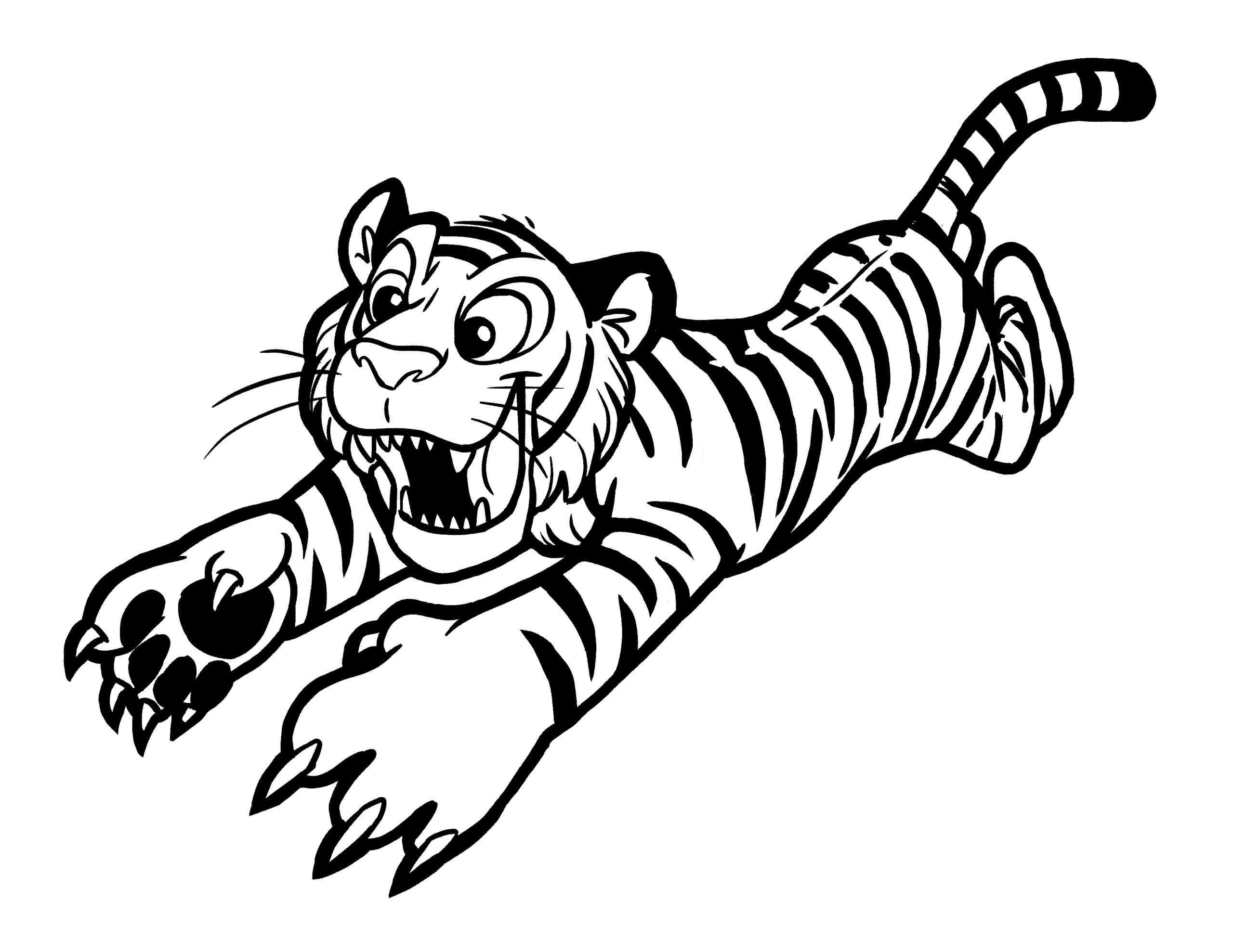 free printable coloring book tiger