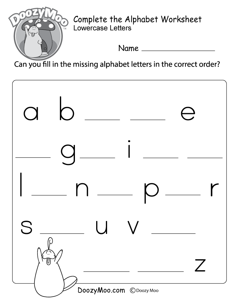 free printable alphabet worksheets