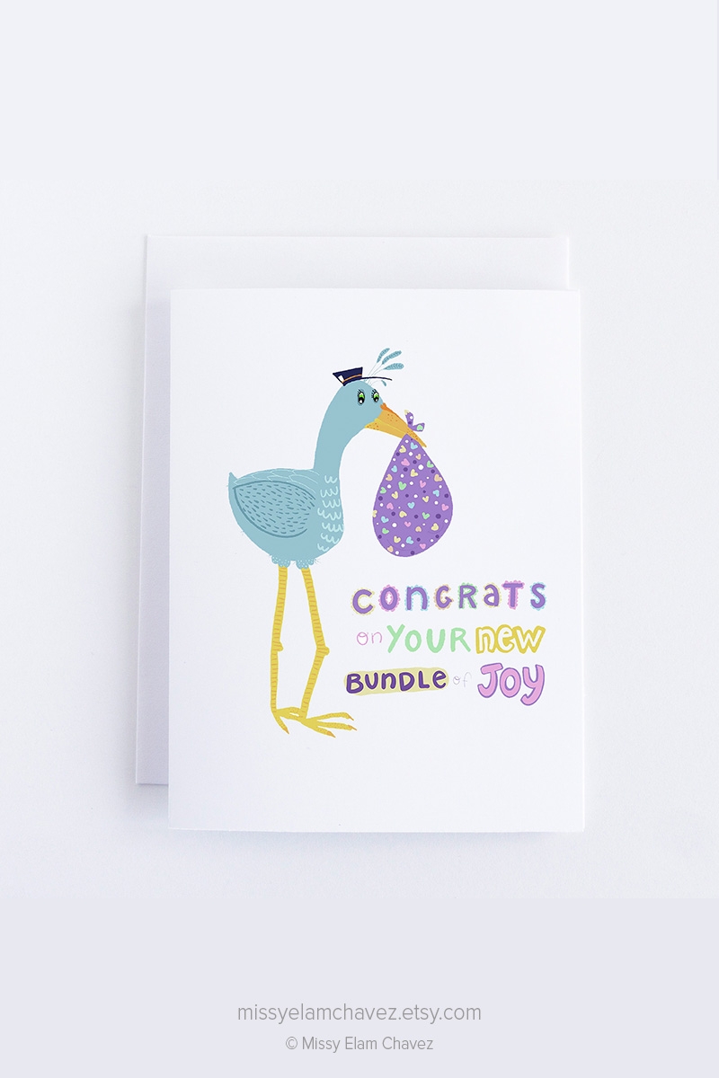 free printable baby cards bundle of joy