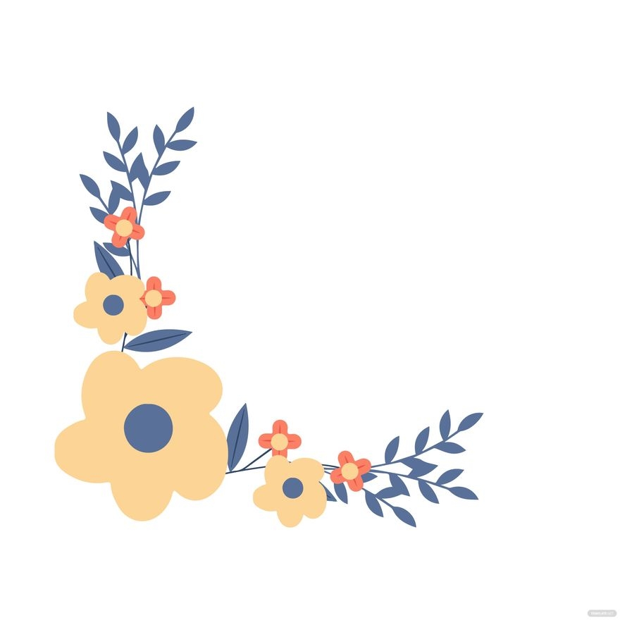 Corner Floral Border Clipart In Illustrator Download Template